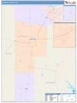 Jim Wells County Wall Map Color Cast Style